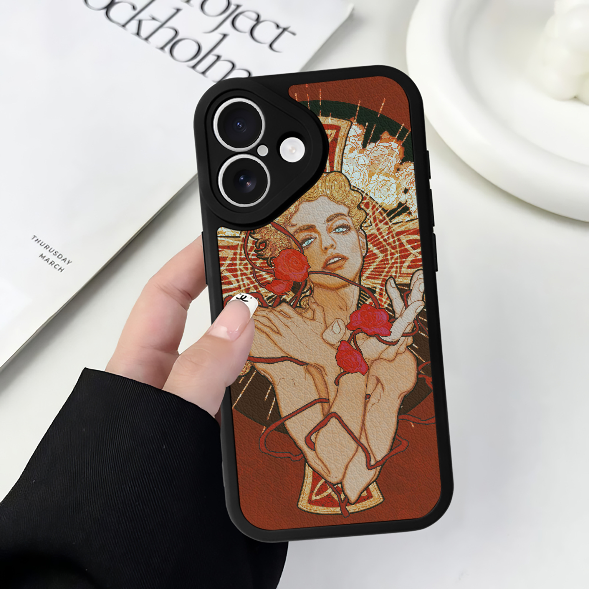 （画像用） ジョジョの奇妙な冒険 JoJo's Bizarre Adventure 【iPhone 16シリーズ対応】シリコンスマホケース（レザー調） 材質：シリコン
